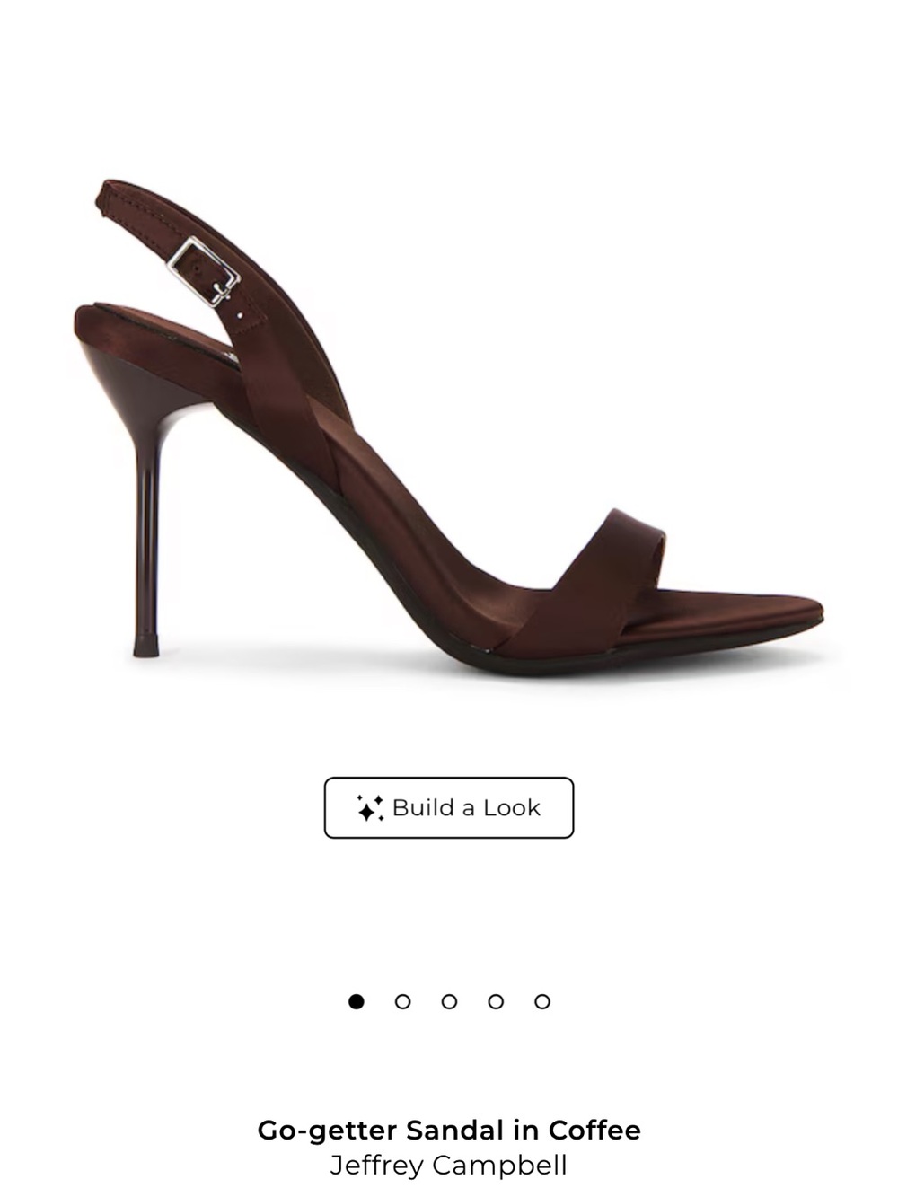 Jeffrey Campbell Chocolate Brown Slingback Stiletto Sandal